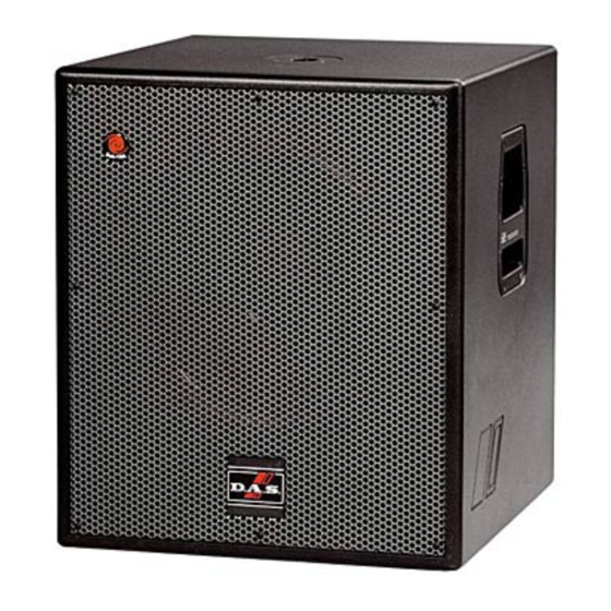 D.A.S. Sub-18A Powered Subwoofer System Manuals