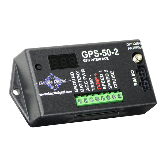 Dakota Digital GPS-50-2 GPS Speed Sensor Manuals