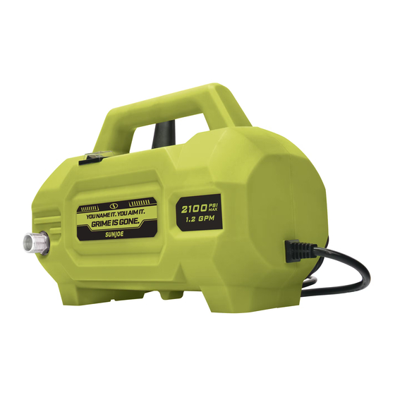 sunjoe SPX2100HH-SJG Operator's Manual