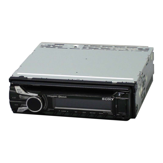 Sony MEX-BT4000E Manuals