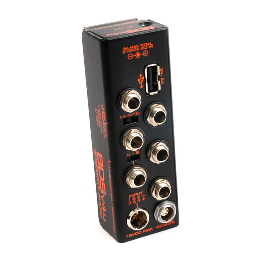 Remote Audio BDSv4u Manual