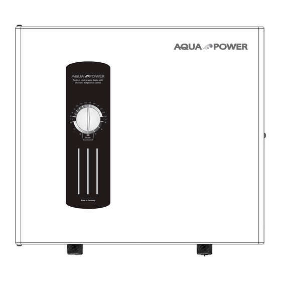 Aqua Power DHE 12 Installation Instructions Manual