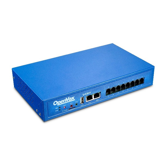 OpenVox UC501 IP PBX Manuals