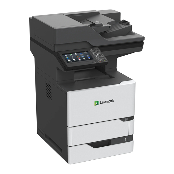 Lexmark MX826adxe Quick Reference