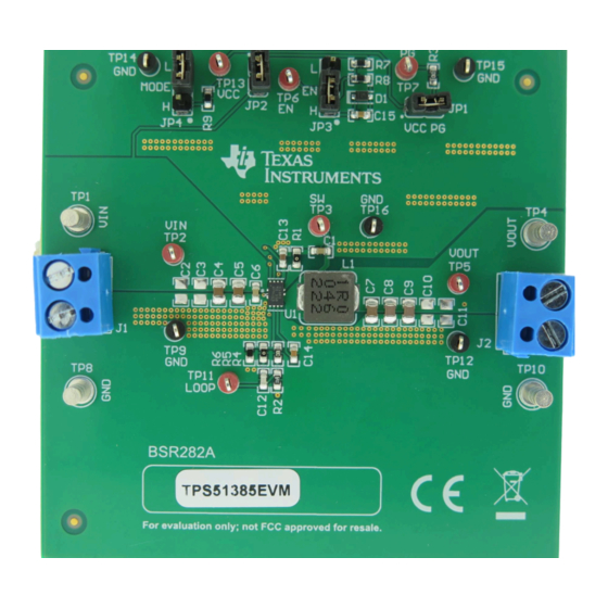 Texas Instruments TPS51385EVM Manuals