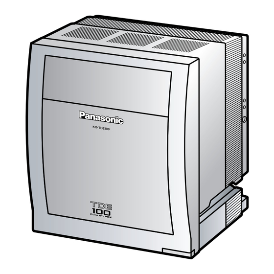 Panasonic KX-TDE100 User Manual