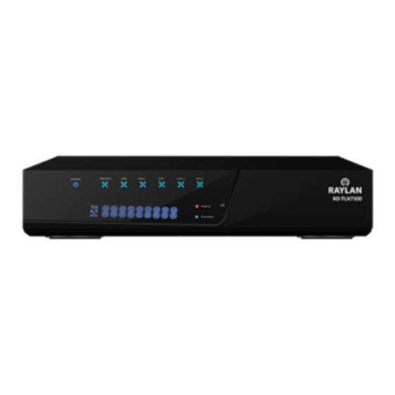 User Manuals: RAYLAN TLX7500 Receiver