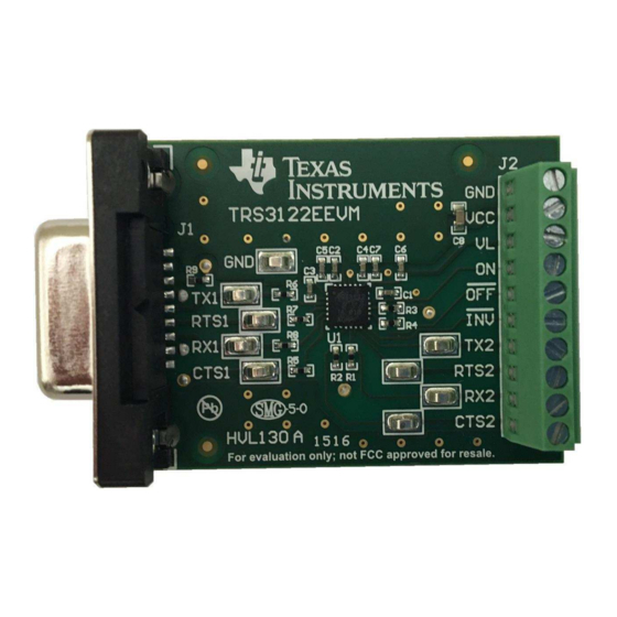 Texas Instruments TRS3122EEVM User Manual