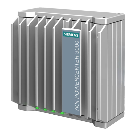Siemens SENTRON 7KN POWERCENTER 3000 Manuals