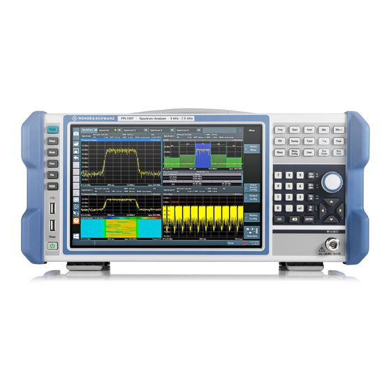 Rohde & Schwarz FPL1000 User Manual