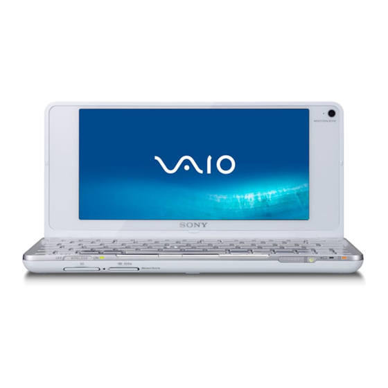 Sony VGN-P610 - VAIO P Series User Manual