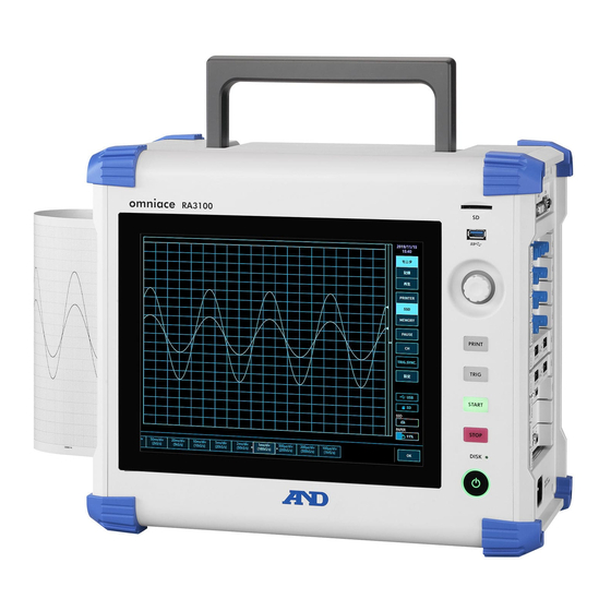 A&D Omniace RA3100 Instruction Manual