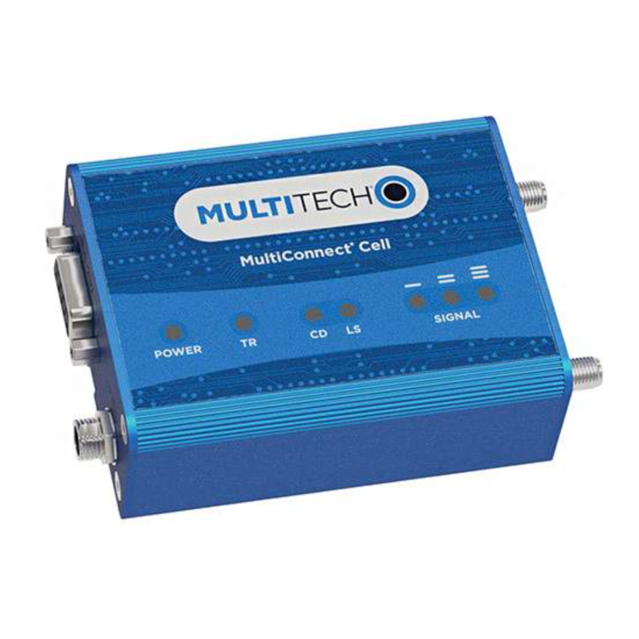Multitech MTC-LAT1, MTC-LVW2 - MultiConnect Cell 100 Series Quick Start Guide
