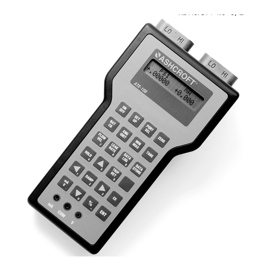 Ashcroft ATE-100 Operating Manual