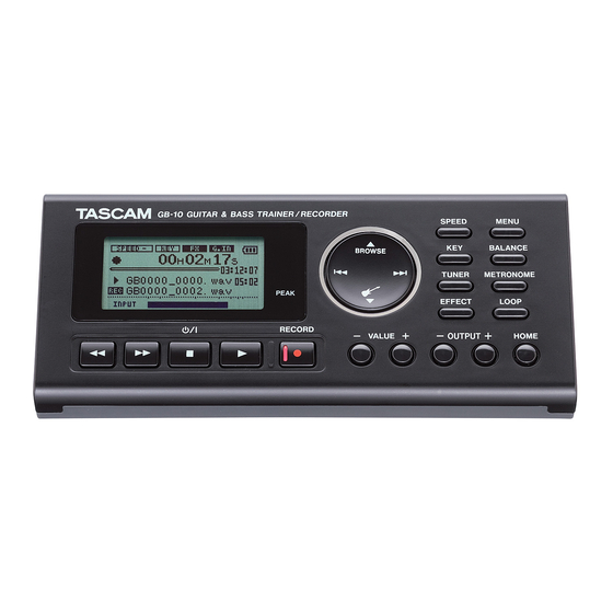 Tascam GB-10 Release Note