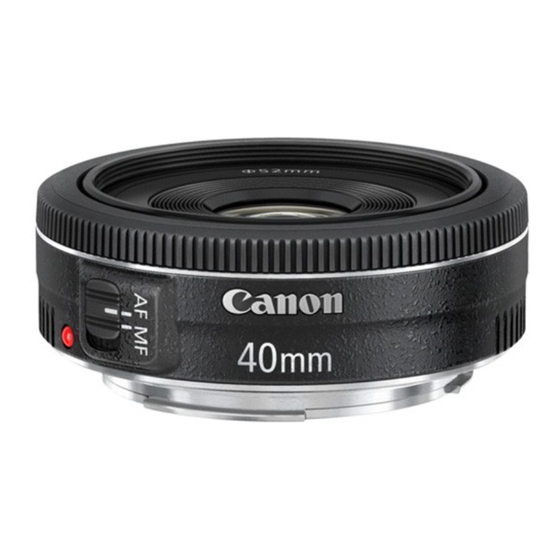 Canon EF 40mm f/2.8 STM Instruction Manual