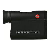 Leica Rangemaster CRF 1600 Instructions Manual
