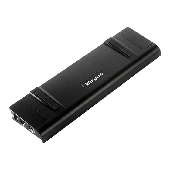 Targus UNIVERSAL LAPTOP DOCKING STATION User Manual