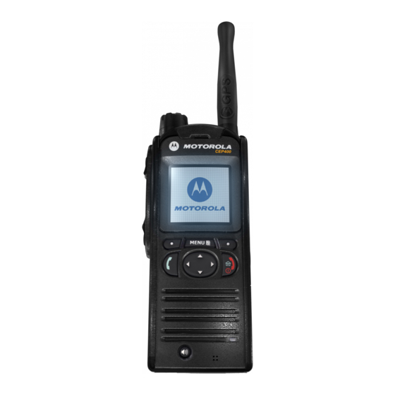 Motorola TETRA CEP400 Portable Radio Manuals