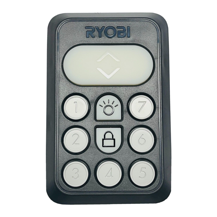 RYOBI GDA401 - Wireless Indoor Keypad For Garage Door Openers Manual