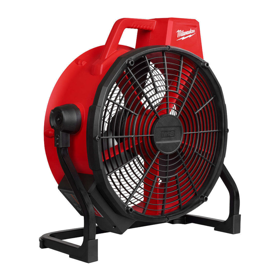 Milwaukee M18 0821-20 - BRUSHLESS 18" FAN Manual