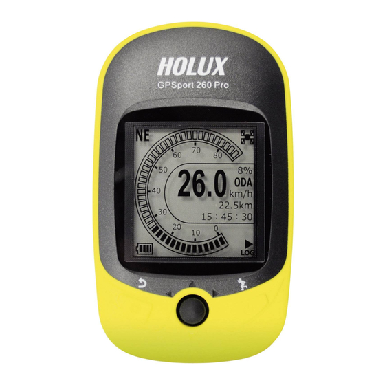 Holux GP SPORT 260 PRO Quick Manual