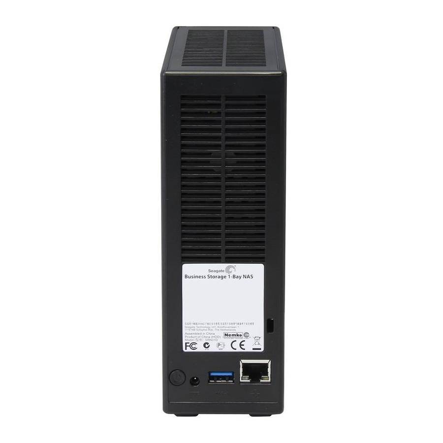 Seagate Business Storage 1-Bay NAS Manuals