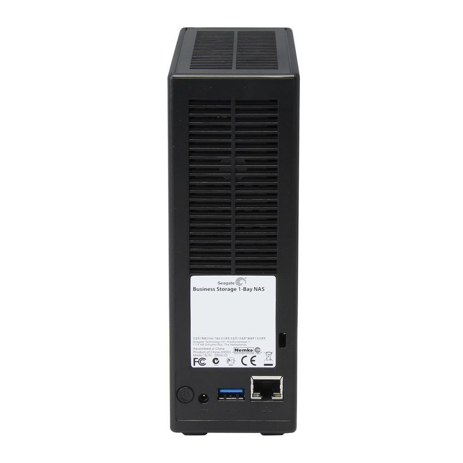 Seagate Business Storage 1-Bay NAS Quick Start Manual