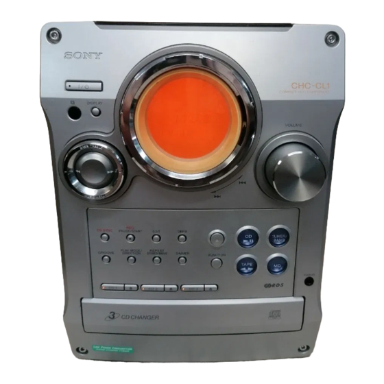 Sony CHC-CL3 Operating Instructions Manual