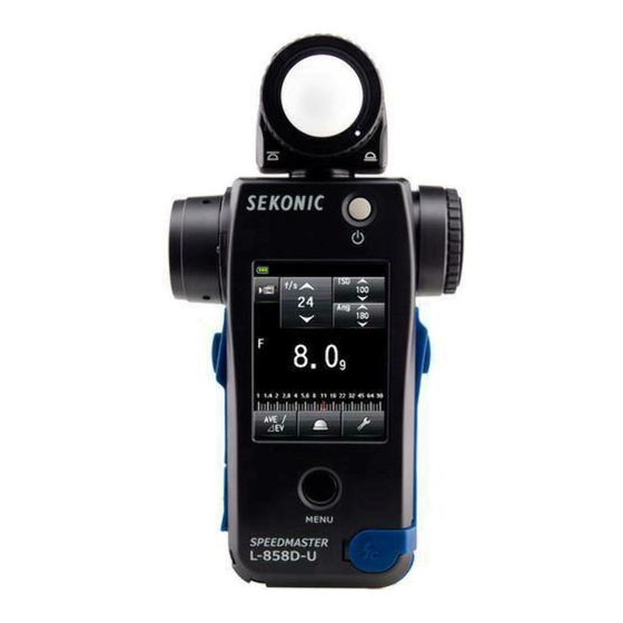 Sekonic SPEEDMASTER L-858D Startup Manual