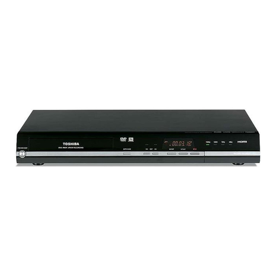 Toshiba DR550 - DVD Recorder With TV Tuner Manuals