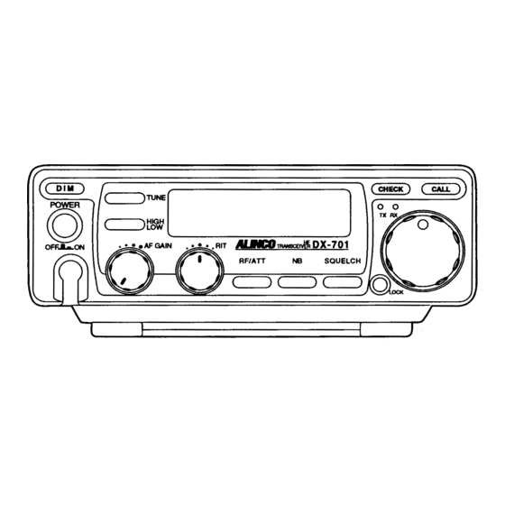 Alinco DX-701 Instruction Manual