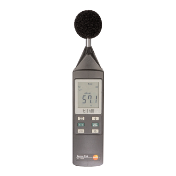 TESTO 816 Instruction Manual