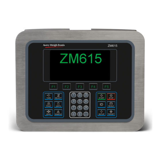 Avery Weigh-Tronix ZM615 User Instructions