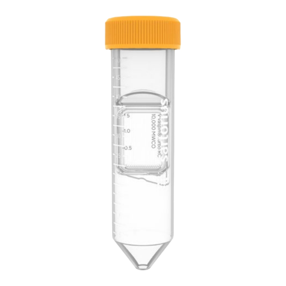 Sartorius Vivaspin Turbo 15 RC Instructions For Use Manual