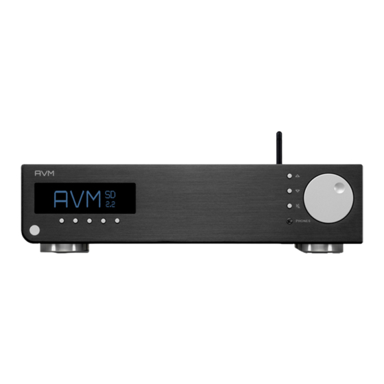 User Manuals: AVM INSPIRATION SD 2.2 Preamplifier