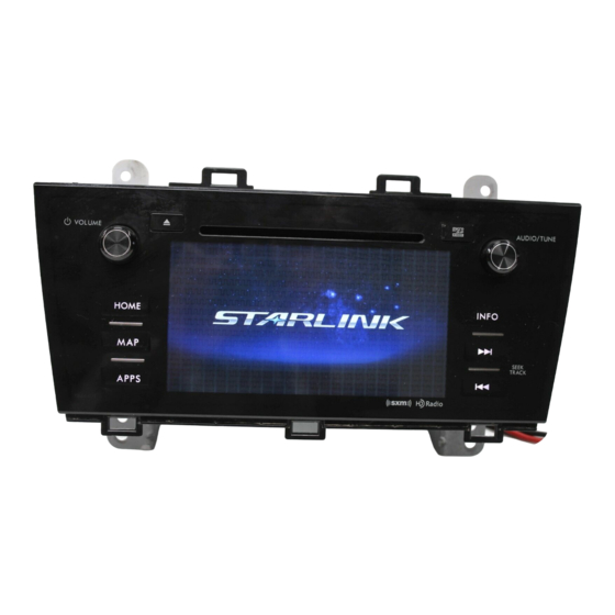 Subaru starlink Quick Manual