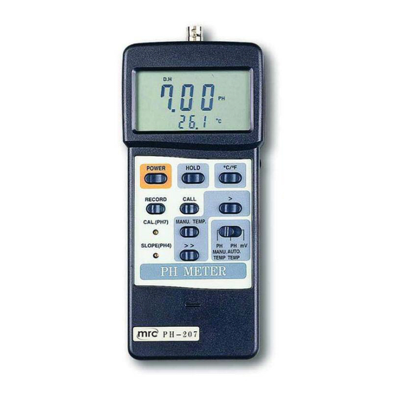MRC PH-207 Operation Manual