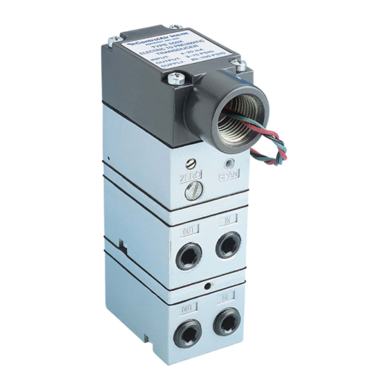 controlair 550 Series Installation, Operation And Maintenance Instructions