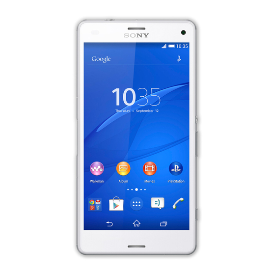 Sony Xperia Z3 Tablet Compact User Manual