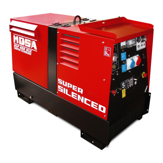 Mosa DSP 400 YSX Use And Maintenance Manual, Spare Parts Catalog