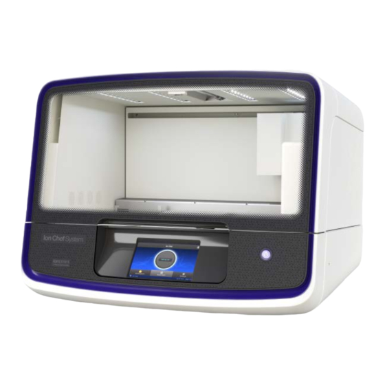 ThermoFisher Scientific iontorrent Ion Chef Instrument 4484177 User Manual