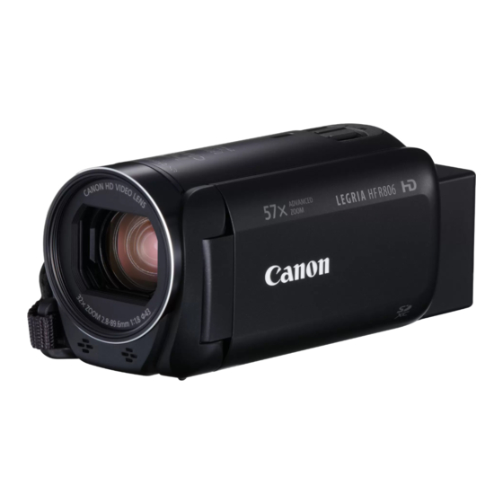 Canon LEGRIA HFR86 Quick Manual