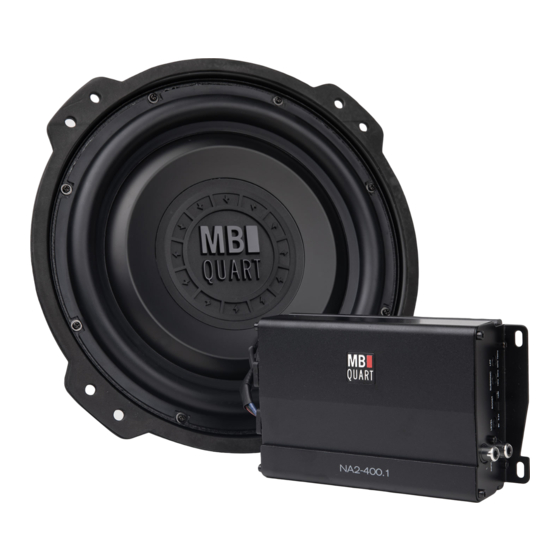 MB QUART MBQJL-SUBR-1 Manuals