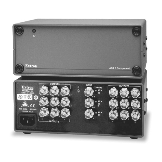 Extron electronics ADA 6 Component User Manual