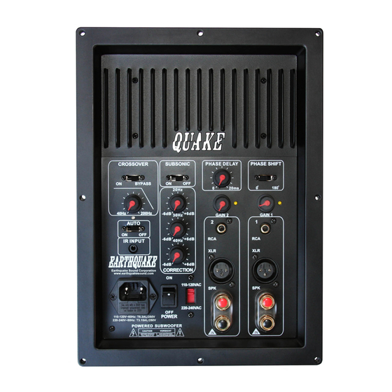 EarthQuake IQ600 User Manual