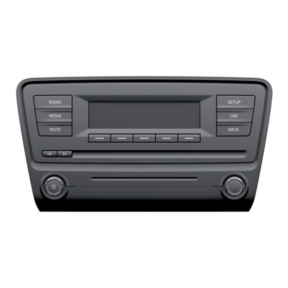 Skoda Infotainment Radio Blues Owner's Manual