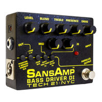 Tech 21 SansAmp Bass Driver DI Owner's Manual