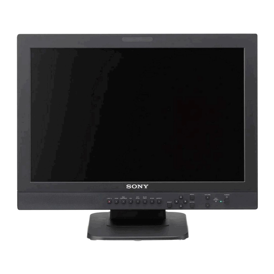Sony LUMA LMD-2030W LCD Monitor Manuals