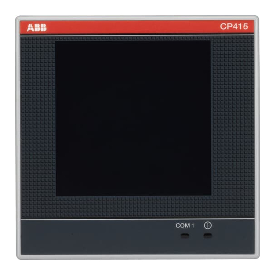 ABB CP415 Installation And Operation Manual